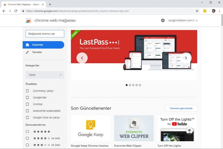 Google chrome uygulamasını indir
